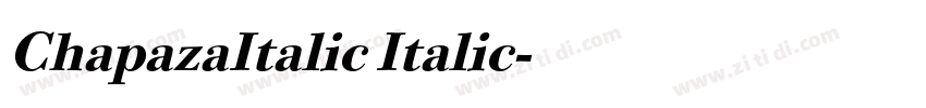 ChapazaItalic Italic字体转换